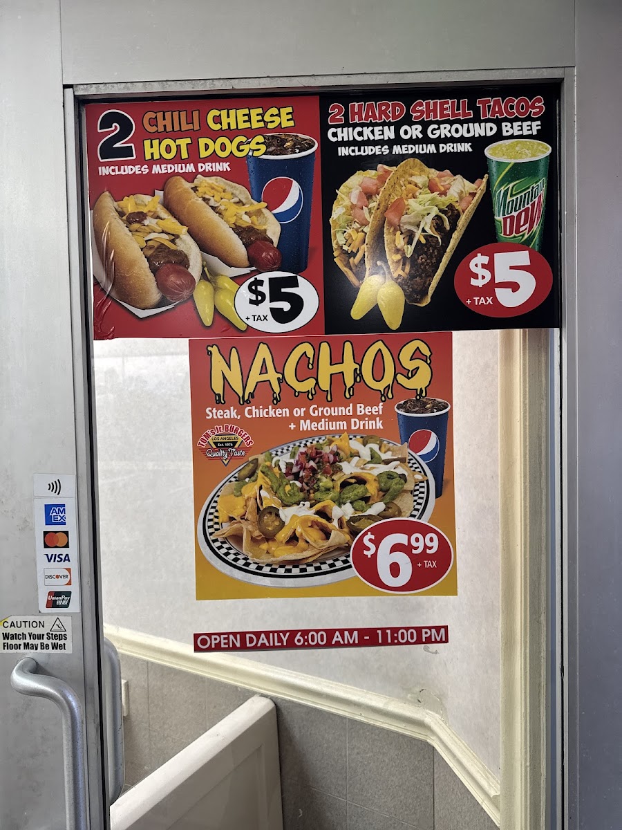 Tam's Burgers #6 Menu - Image 1