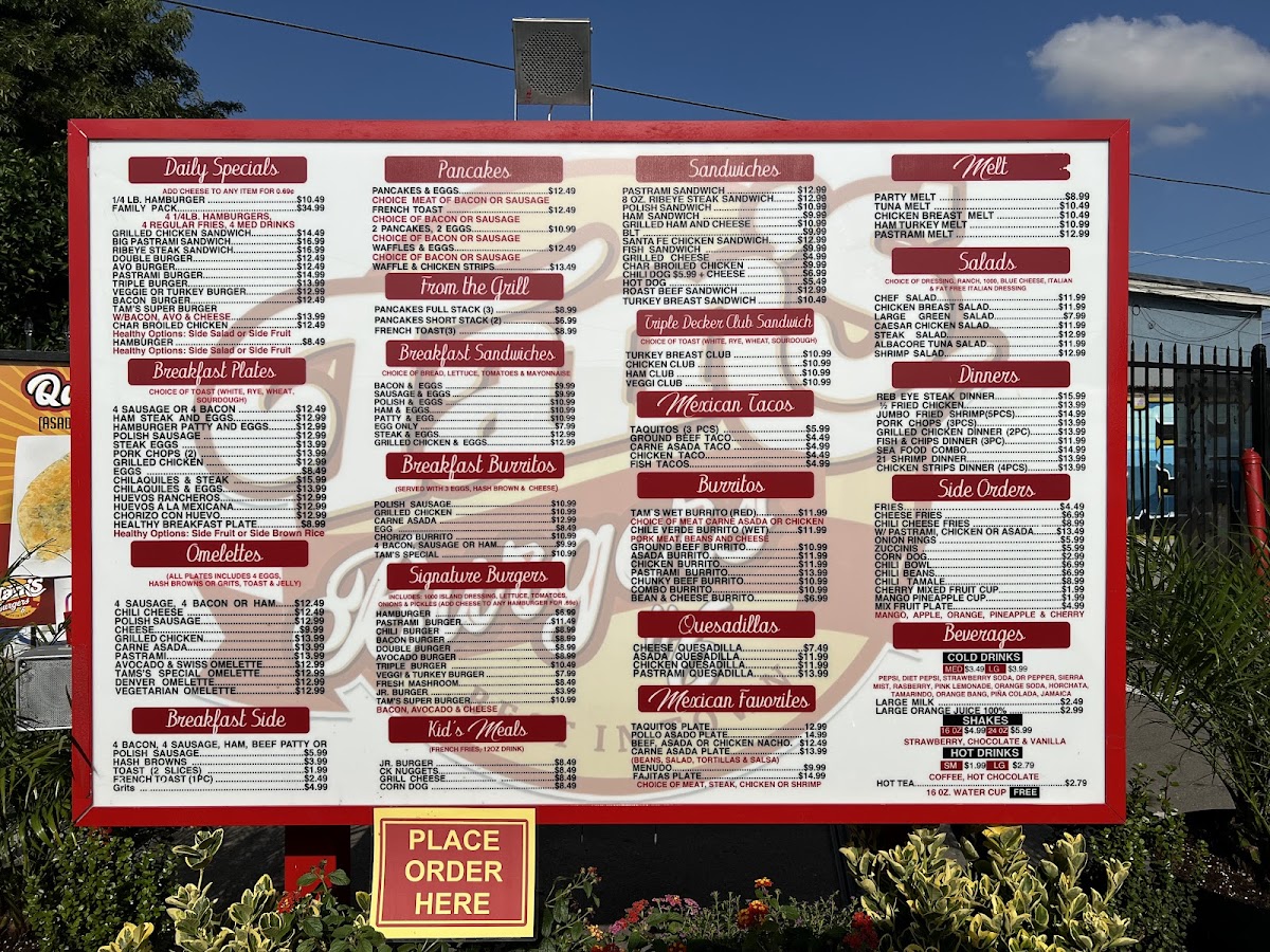 Tam's Burgers #6 Menu - Image 4